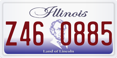 IL license plate Z460885