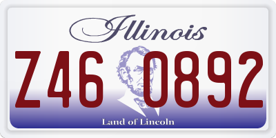IL license plate Z460892