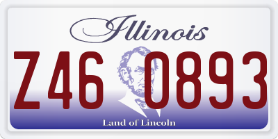 IL license plate Z460893