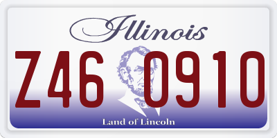 IL license plate Z460910