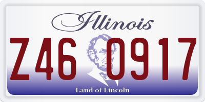 IL license plate Z460917