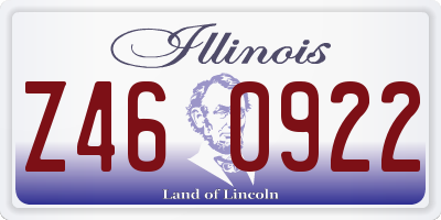 IL license plate Z460922
