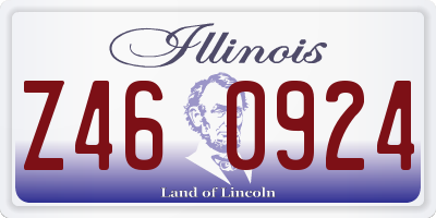 IL license plate Z460924