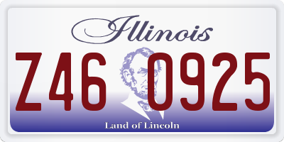 IL license plate Z460925
