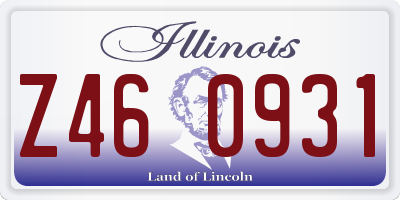 IL license plate Z460931