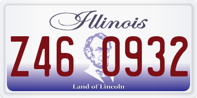 IL license plate Z460932