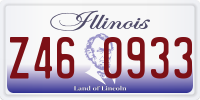 IL license plate Z460933
