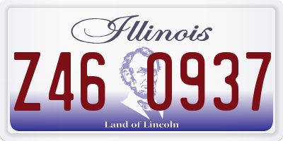 IL license plate Z460937