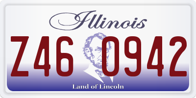 IL license plate Z460942
