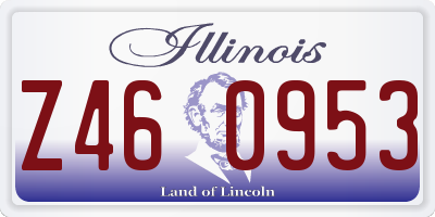 IL license plate Z460953