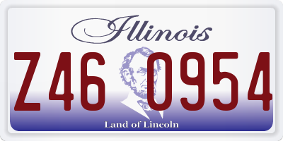 IL license plate Z460954