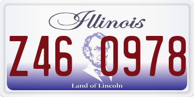 IL license plate Z460978