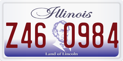 IL license plate Z460984