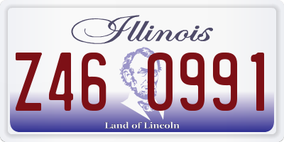 IL license plate Z460991