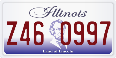 IL license plate Z460997
