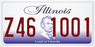 IL license plate Z461001