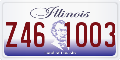 IL license plate Z461003