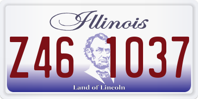IL license plate Z461037