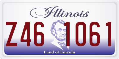 IL license plate Z461061