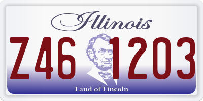 IL license plate Z461203