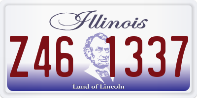 IL license plate Z461337