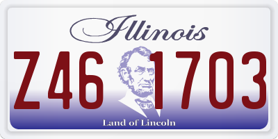 IL license plate Z461703
