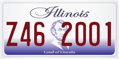 IL license plate Z462001