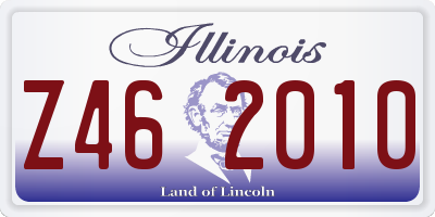 IL license plate Z462010