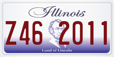 IL license plate Z462011