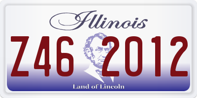 IL license plate Z462012