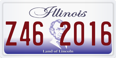 IL license plate Z462016