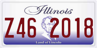 IL license plate Z462018