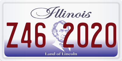 IL license plate Z462020
