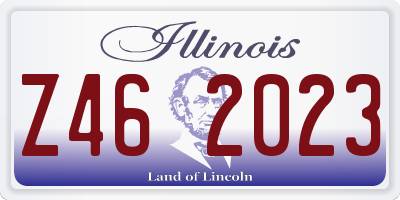 IL license plate Z462023