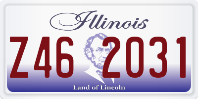 IL license plate Z462031