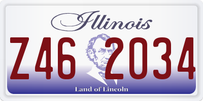 IL license plate Z462034