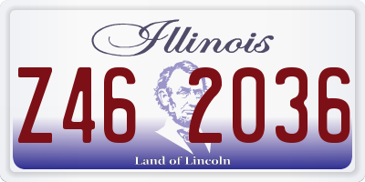 IL license plate Z462036
