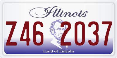 IL license plate Z462037