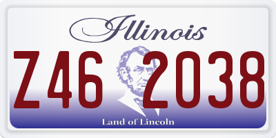 IL license plate Z462038