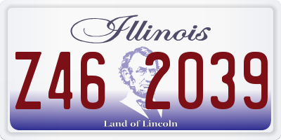 IL license plate Z462039