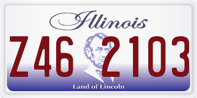IL license plate Z462103