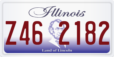 IL license plate Z462182