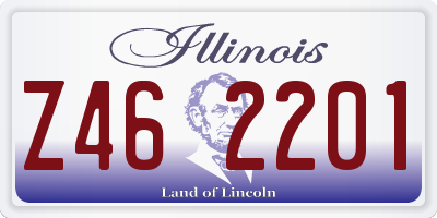 IL license plate Z462201
