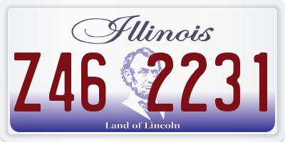 IL license plate Z462231