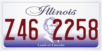 IL license plate Z462258