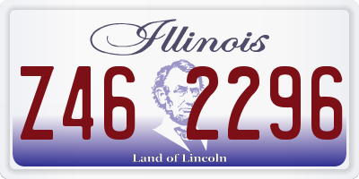 IL license plate Z462296