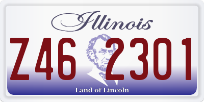 IL license plate Z462301