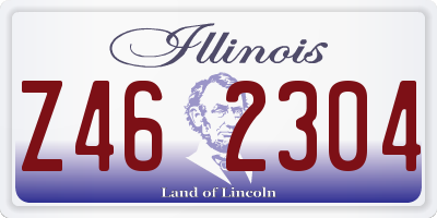 IL license plate Z462304