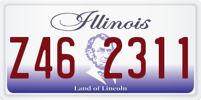 IL license plate Z462311