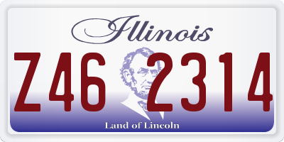 IL license plate Z462314